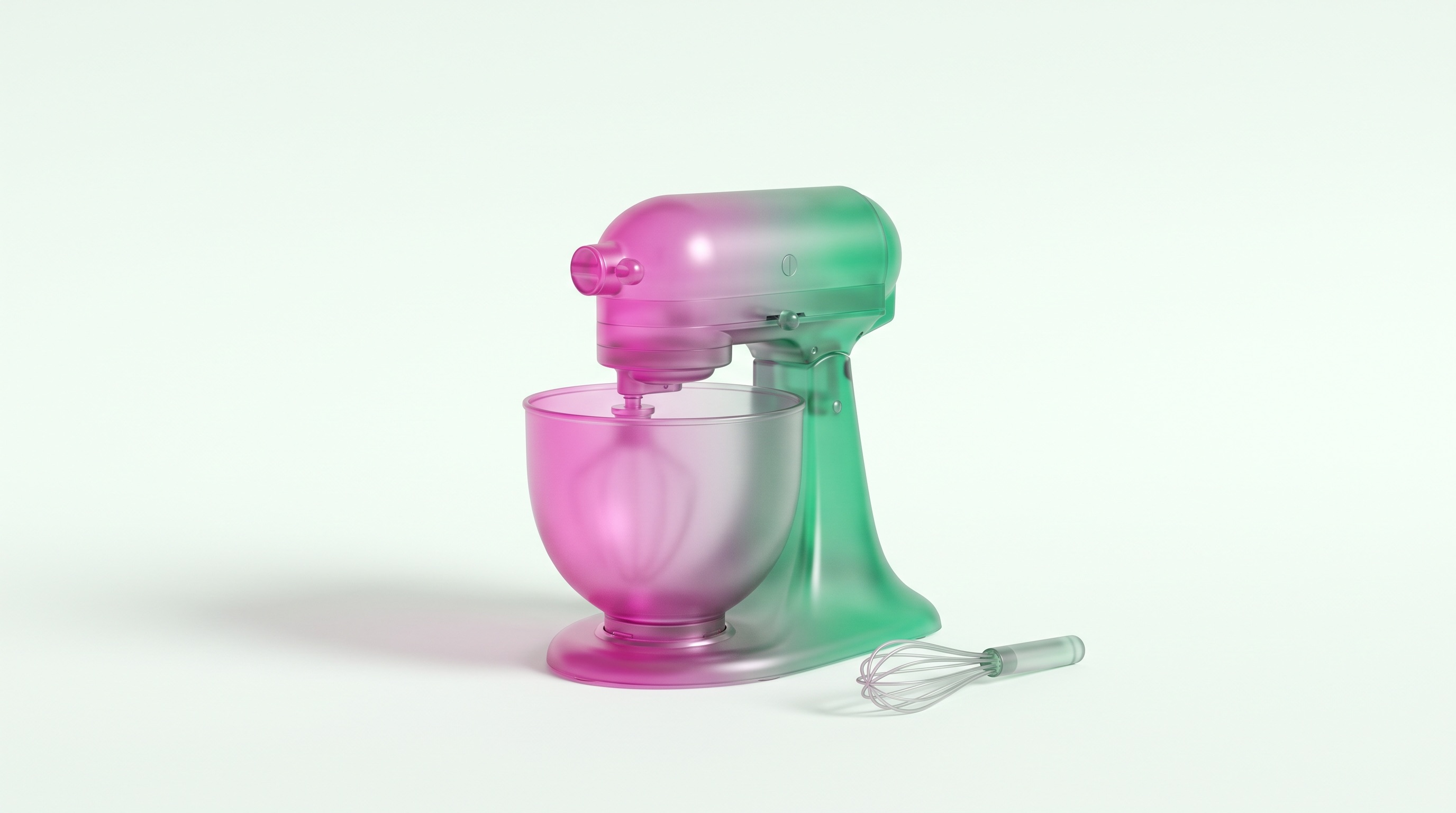 A frosted-glass stand mixer and whisk — restaurant equipment financing